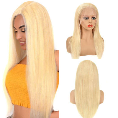 150% density honey blonde Indian 13x6 lace front wigs pre plucked - zsfwigs