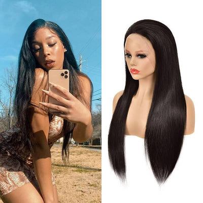 13x4 Indian lace front wigs straight hair 150% density - zsfwigs