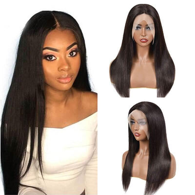 150% Density Brazilian T part lace front with wig straight human hair - zsfwigs