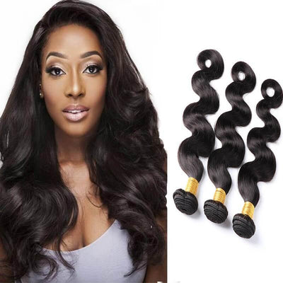 3 budles/lot Brazilian remy human hair weaves body wave - zsfwigs