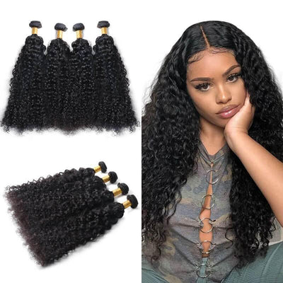 4pcs/lot Natural color Malaysian human hair bundles deep wave for sale - zsfwigs