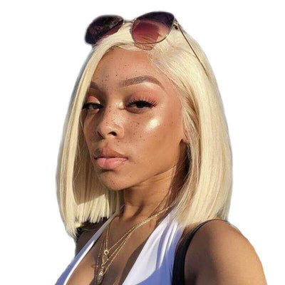 613 blonde Brazilian 13x4 Bob Lace Frontal Wig 150% density