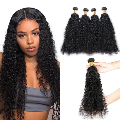 Grade 9A Brazilian human hair extensions deep wave 4 bundles/lot - zsfwigs