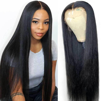 Affordable Indian 13x6 lace front wigs straight hair 150% density - zsfwigs