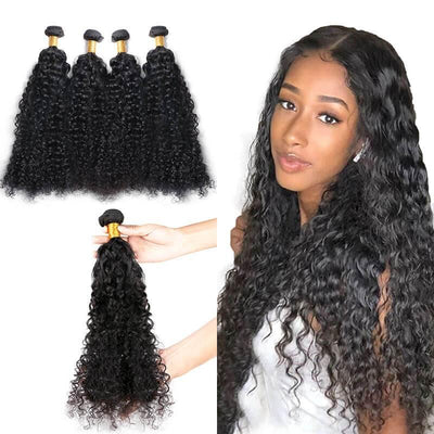 Deep wave Indian remy human hair weave bundles 4pcs per lot - zsfwigs